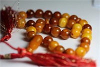 Natural Amber Islamic Prayer 33 Beads Tasbih