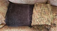 2 Pc Blanket - Dark Brown, Yellowish