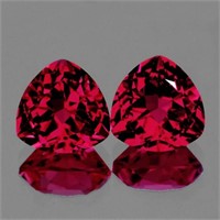 Natural AAA Pink Red Topaz Pair 14 MM - Flawless