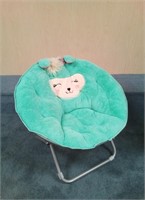 Teal llama fuzzy chair