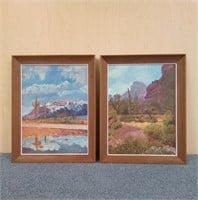 Desert Scene Paintings Set of 2