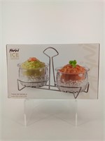 Parini Ice Series Twin Dip Bowls with Ice chiller