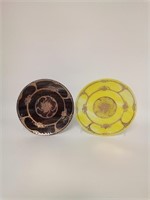 Set of 2 Kokomo Opalescent Glass 11" plates