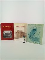 Set of 3 local historical books and figurine