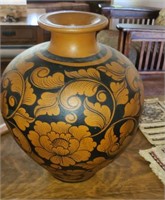 Brown/ Black Floral Vase