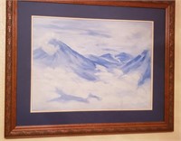 Blue Mountain Framed Art