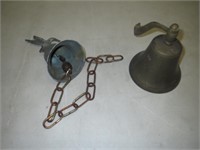 6" Brass Bell & Hummingbird Bell