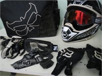 Kali Motocross Helmet W/ Buil In Mic Untested Etc