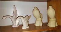 White/ Light Yellow Bird Figurines