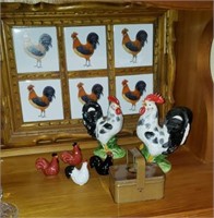 Rooster Decor - S & P Shakers, Tray, Small Tin,