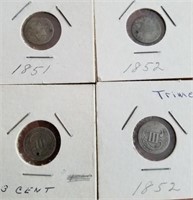 Collection of 4 Silver Trimes (see photos)