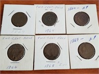 Collection of (6)  2cent pieces