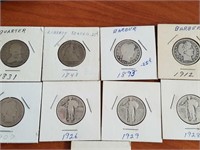 Collection of (9) Quarters 1831 Bust etc.