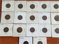 Collection of (17) Indian Head Cents (see photos)