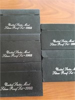 (3) 1992, (1) 1996 & (1) 1997 SILVER Proof Sets