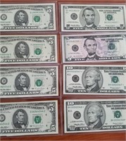 Uncirculated Currency Collection (see photos)