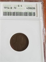 1914D G4 Anacs Lincoln Cent
