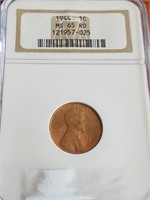 1944 MS65RD NGC Lincoln Cent