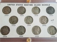 Complete War Nickel Set in Acrylic
