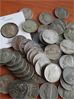63   35% Silver Jefferson War Nickels