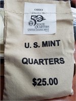 2002 P & D $25 Mint Bags OHIO Quarters