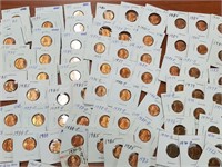 93 Assorted Carded Lincoln Cents Many UNC