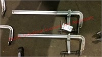 (2) 32in adjustable aluminum bar clamps