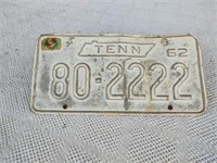 1962 TN License plate