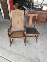 Rocker and straight chair