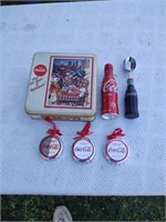 Coca Cola ornaments,Tin & Ice cream scoop