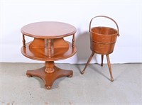 Antique Bucket Planter & End Table
