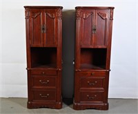 Pr Oak Cabinets