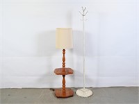 Vintage Floor Lamp & Hall Tree