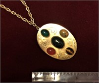 IPS jewelry five stone pendant w/necklace