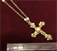 1928 jewelry cross necklace