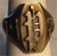 10K 1925 class ring & 10K gold filled pendant