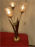 Blossom Lamp with Metal Leaves