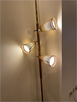 MCM Brass & Teak Pole Lamp