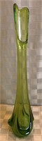 Retro Green Glass Vase