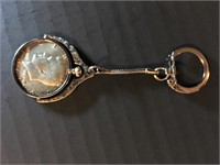 1967 Kennedy 1/2 dollar pocket watch style key fob