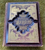 Antique Leather Bound Pictorial Bible