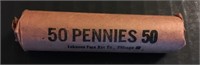roll of pennies / wheat & ???