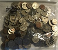 bag of coins from the 1970's