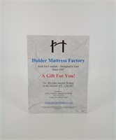 Holder Mattress Factory $1,500 Gift Voucher