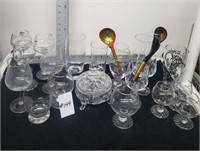 20 misc pces crystal and glass