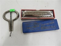 Trutone pitch pipe and juice harp