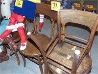 Set of 4 Vintage Wood Chairs