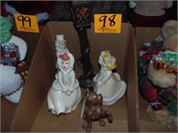 Ceramic Holiday Figures 9" no makers mark