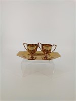 Dirilyte Cream and Sugar set w/ tray