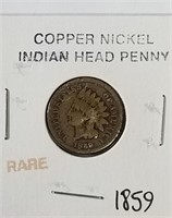 1859 Copper Indian Head Penny